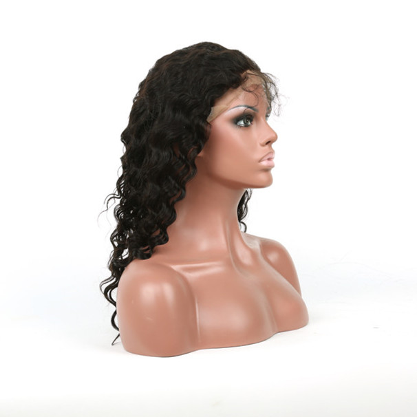 Remy full lace wigs with bangs brazilian curly hair